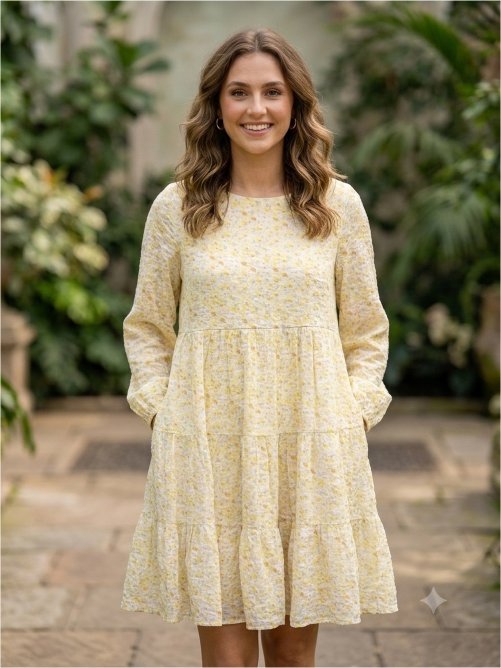 Kindred Bravely Yellow Floral Nursing Dress S